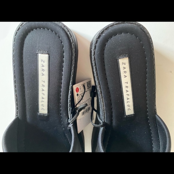 ✨BRAND NEW✨ ZARA TRF BLACK 90's PLATFORM SANDALS Y2K LOOK - Picture 7 of 10